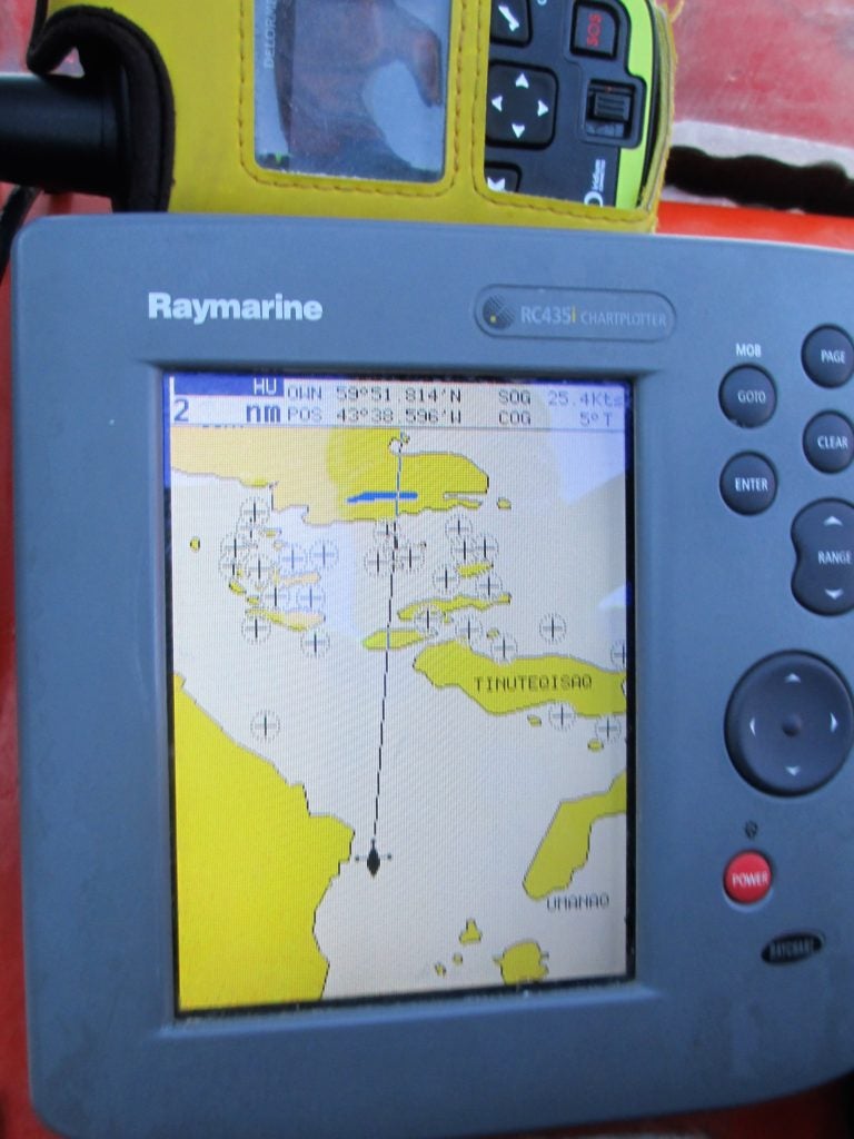 En la carta náutica podemos apreciar la poca falta de información de esta tierra tan inhóspita.