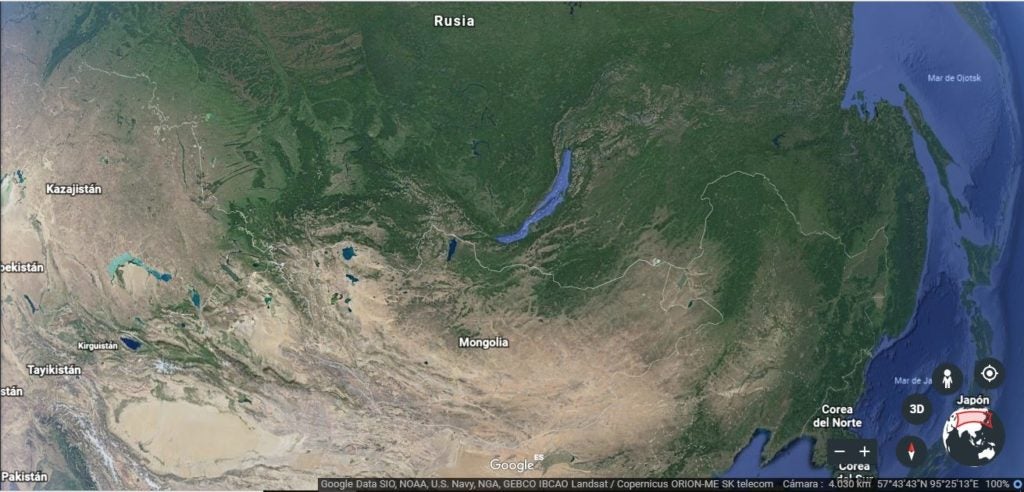 Desde el espacio se puede apreciar su magnitud sin ninguna dificultad.