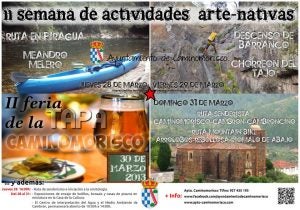 Cartel con las actividades programadas en Caminomorisco