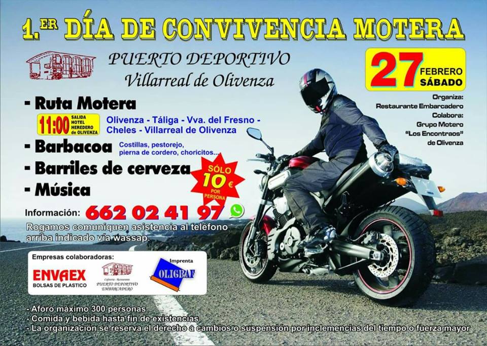 Ruta Motera en Puerto Villarreal de Olivenza | Moteros de ...