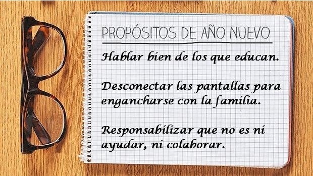 Los buenos propósitos comienzan con E de educación.